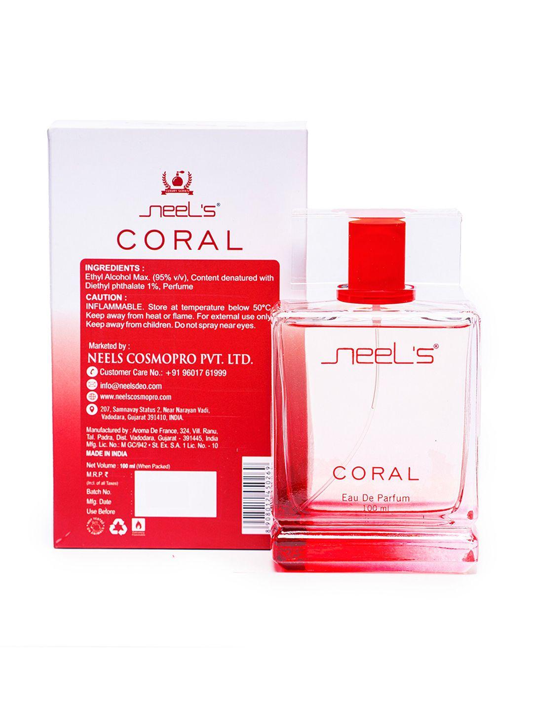 neels coral long lasting eau de parfum - 100ml