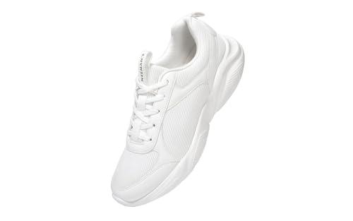 neeman's chunky blends sneakers for men | casual shoes for men | comfortable, flexible and breathable | sporty casuals | white uk8