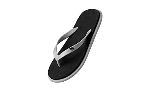 neeman's eco classic slippers for men | stylish, comfortable & lightweight flip flops for boys, (ash black, uk9)