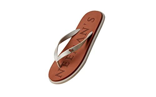 neeman's eco classic slippers for men | stylish, comfortable & lightweight flip flops for boys, (basalt brown, uk8)