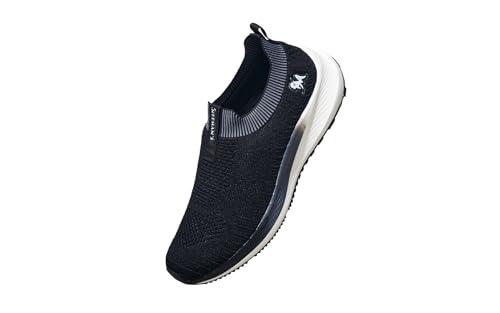 neeman's grip fit slip ons for men | casual shoes for men | lightweight & comfortable | black uk7