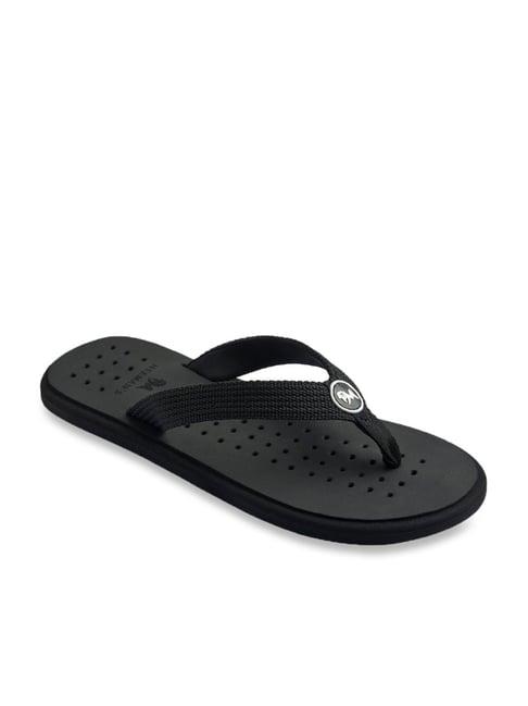 neemans men's black flip flops