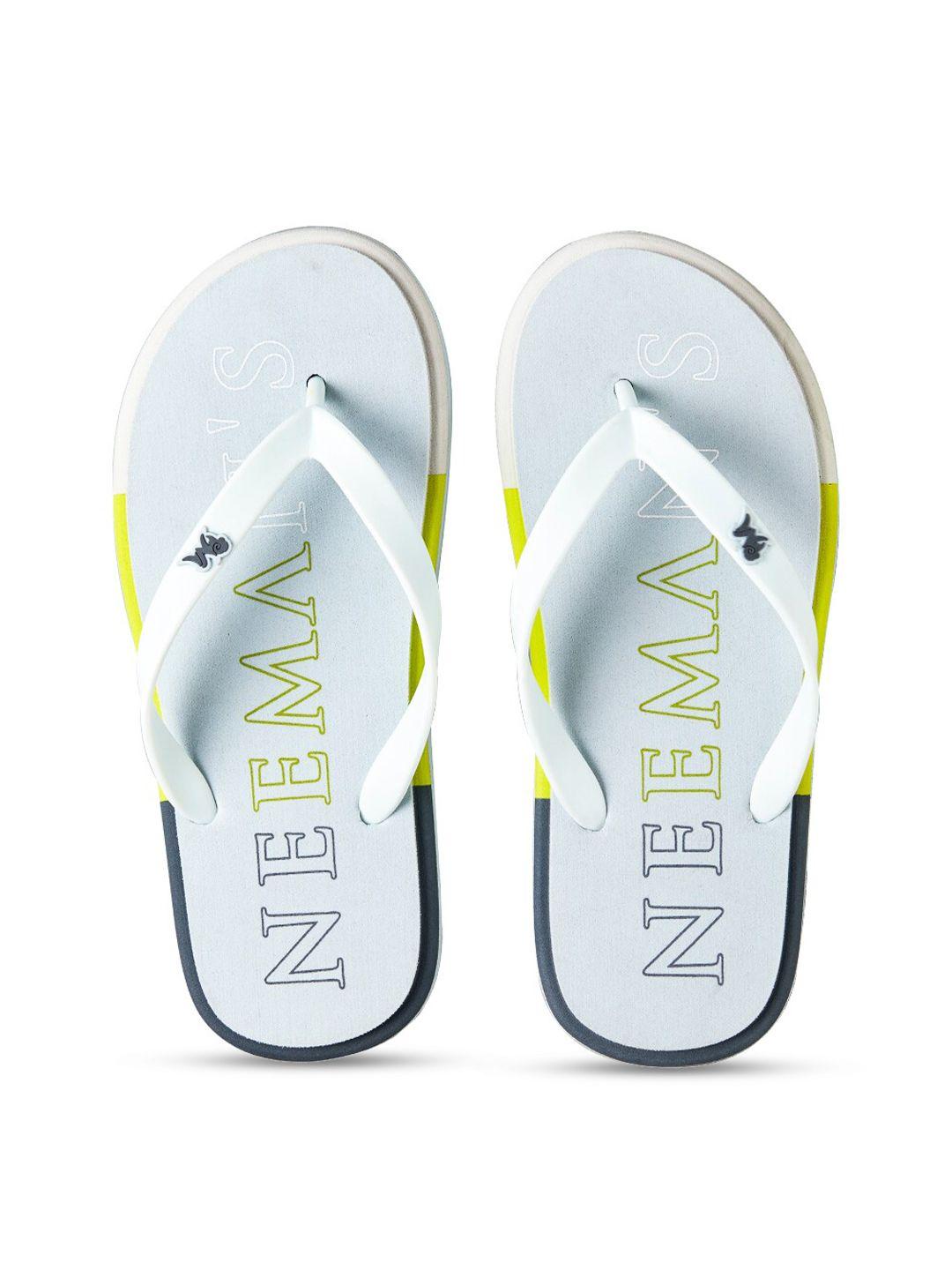 neemans men printed thong flip-flops