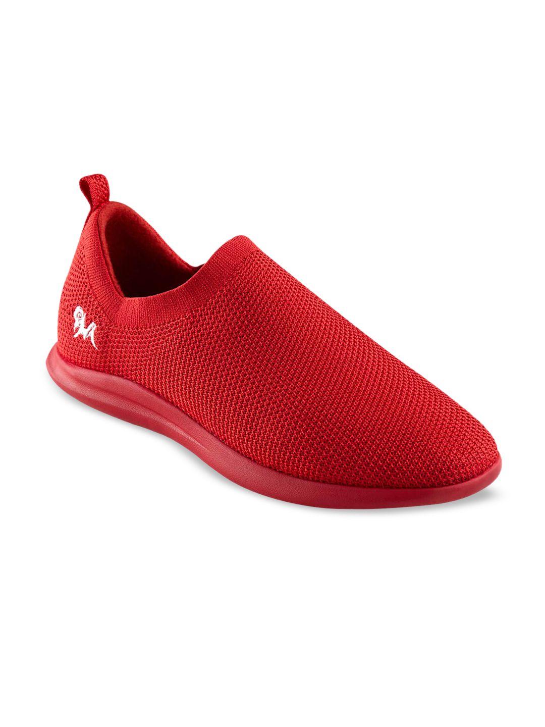 neemans men red slip-on sneakers