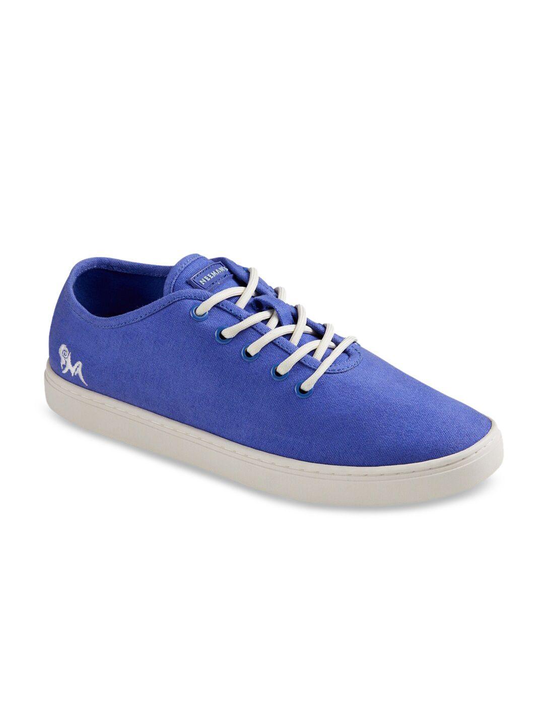 neemans unisex blue solid lightweight sneakers