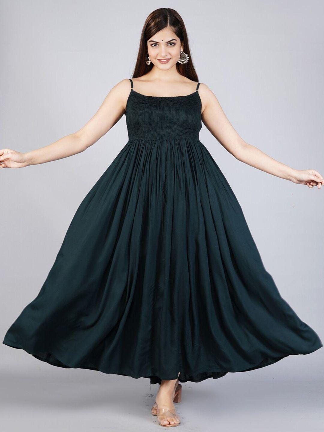 neemiya green fit & flare sleeveless dress