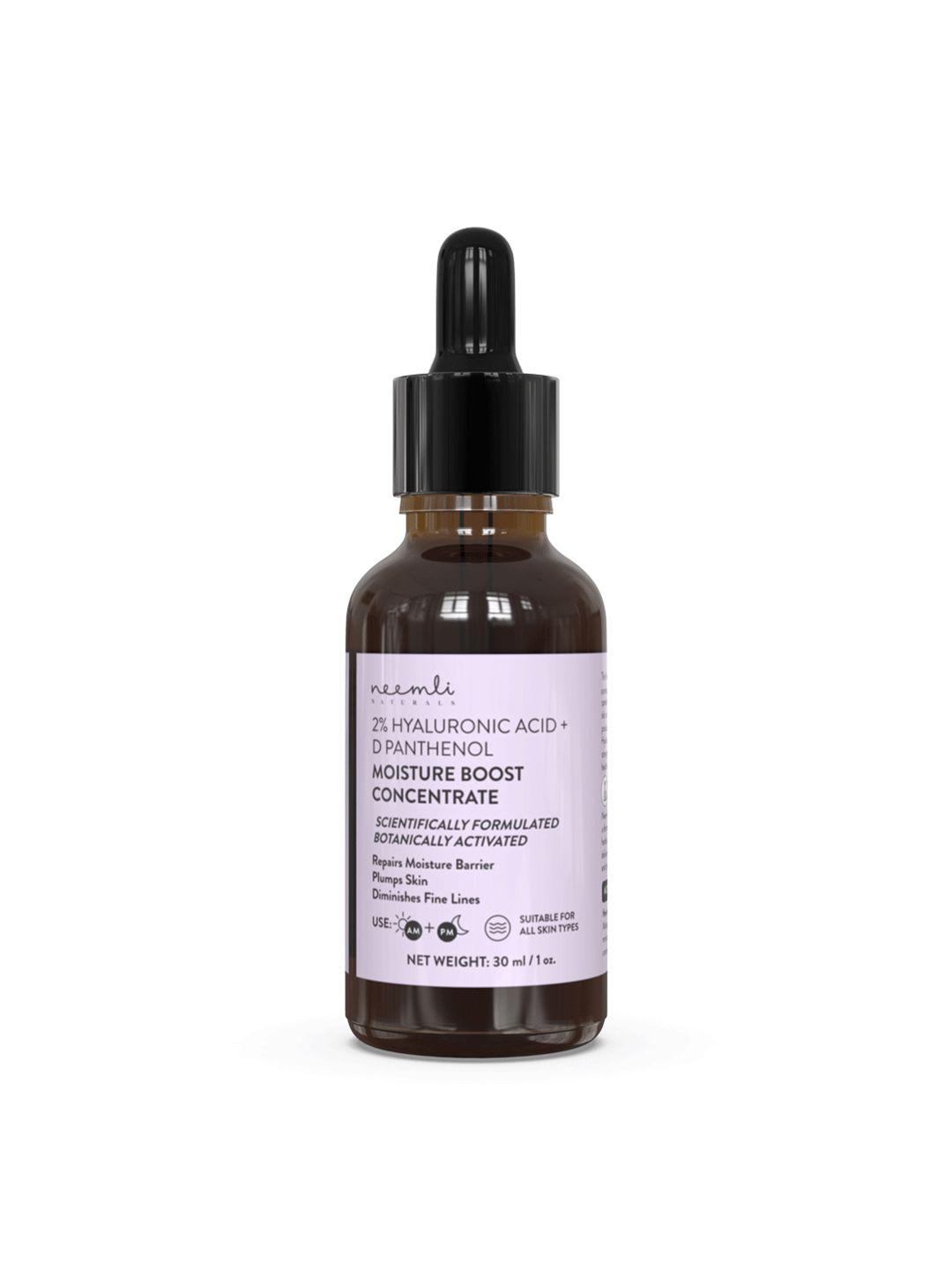 neemli naturals 2% hyaluronic acid d panthenol moisture boost concentrate face serum