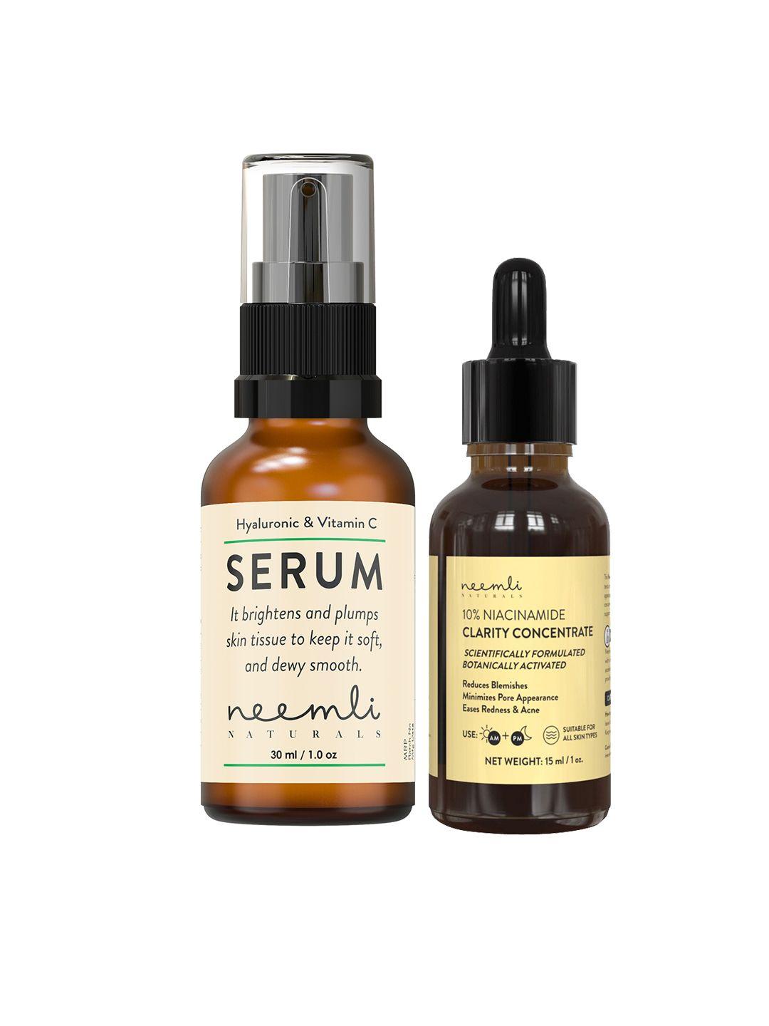 neemli naturals hyaluronic & vitamin c - 10% niacinamide clarity concentrate face serum