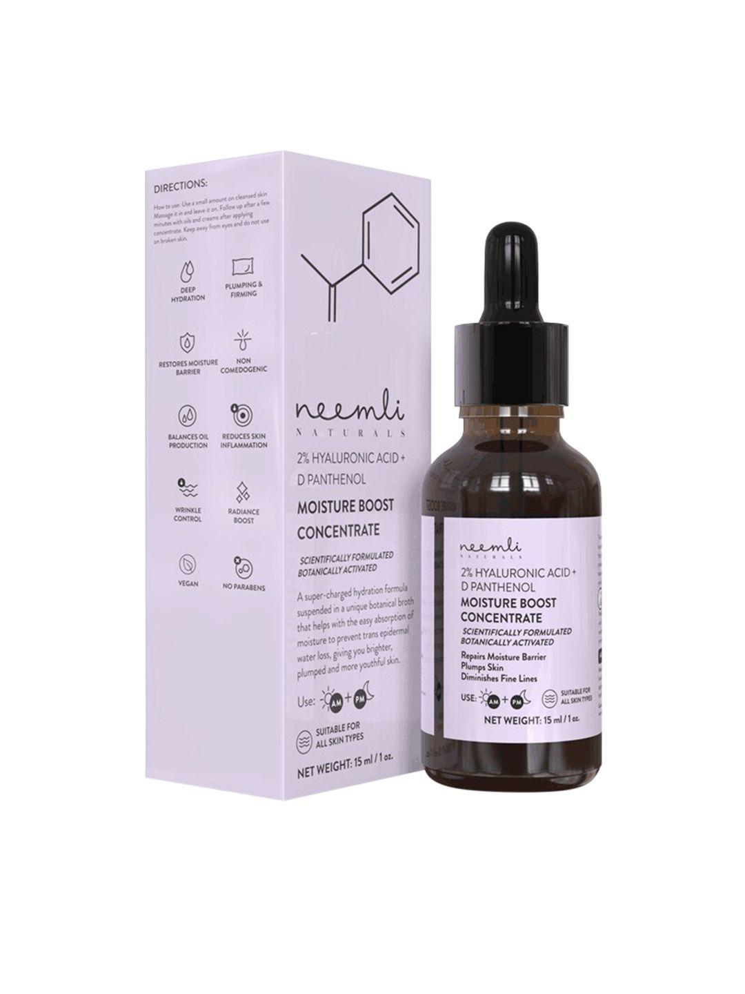neemli naturals hyaluronic acid + d panthenol moisture boost concentrate face serum - 15ml