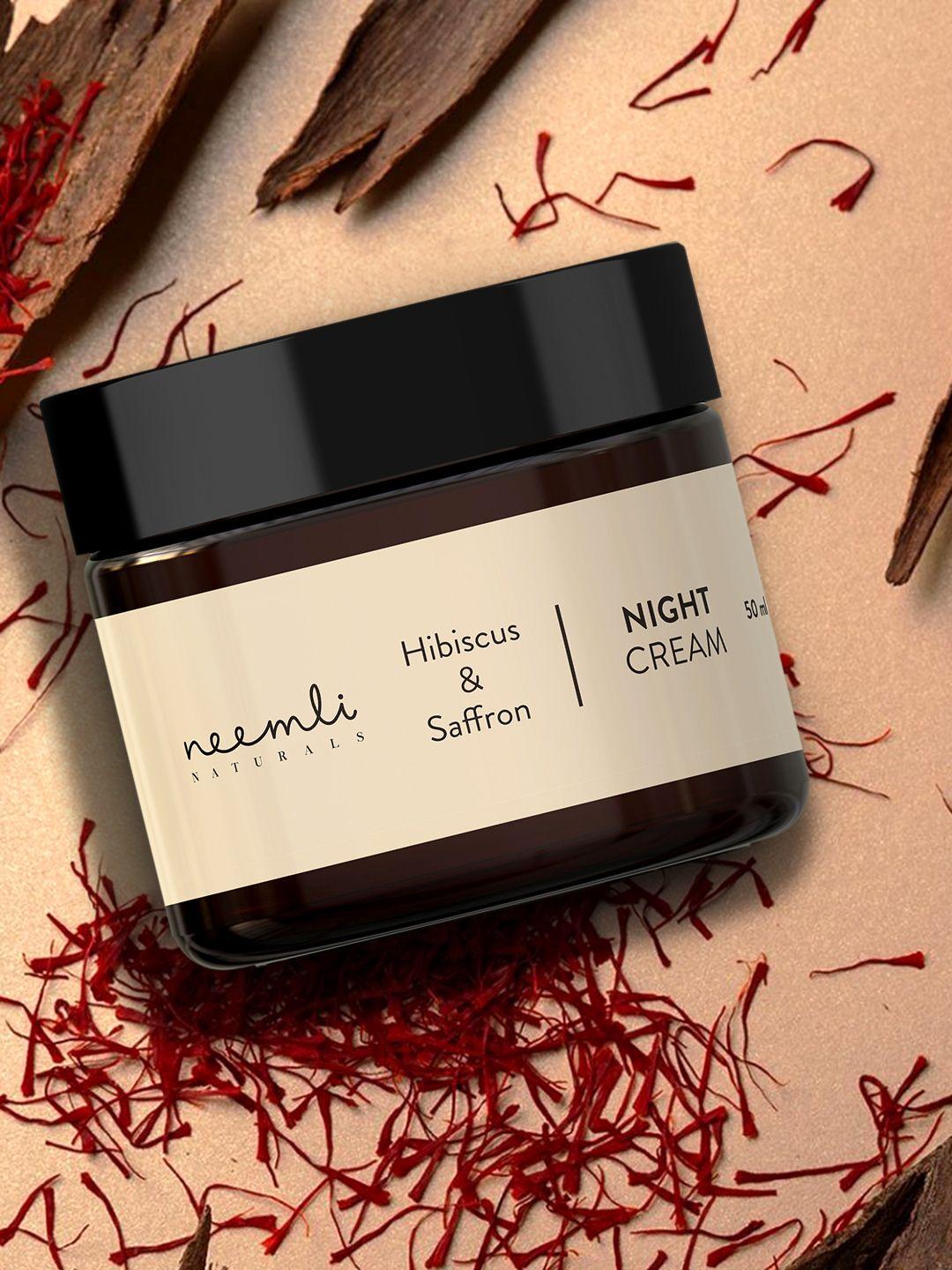 neemli naturals unisex hibiscus & saffron night cream