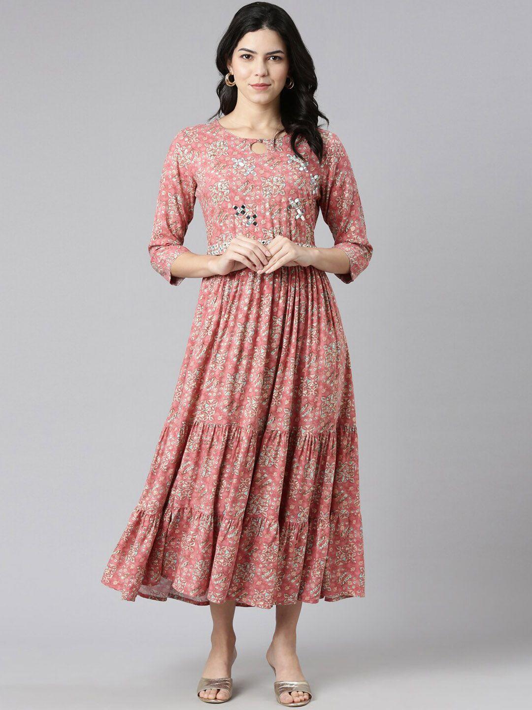 neerus ethnic motifs printed anarkali kurta