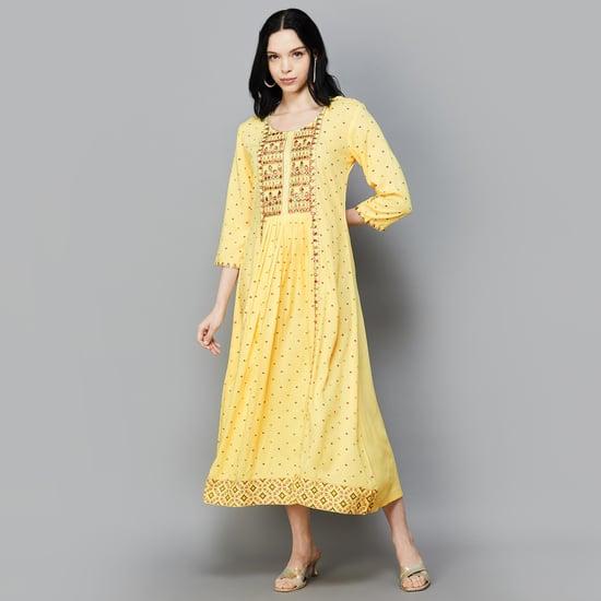 neerus women embroidered a-line kurta