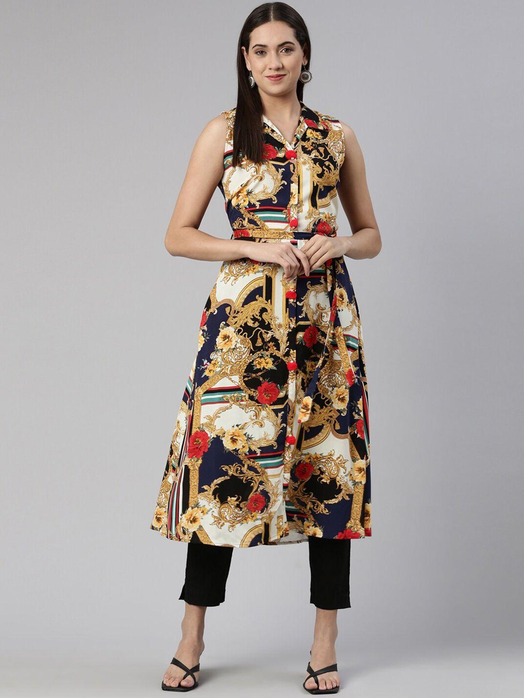 neerus women quirky printed kurta