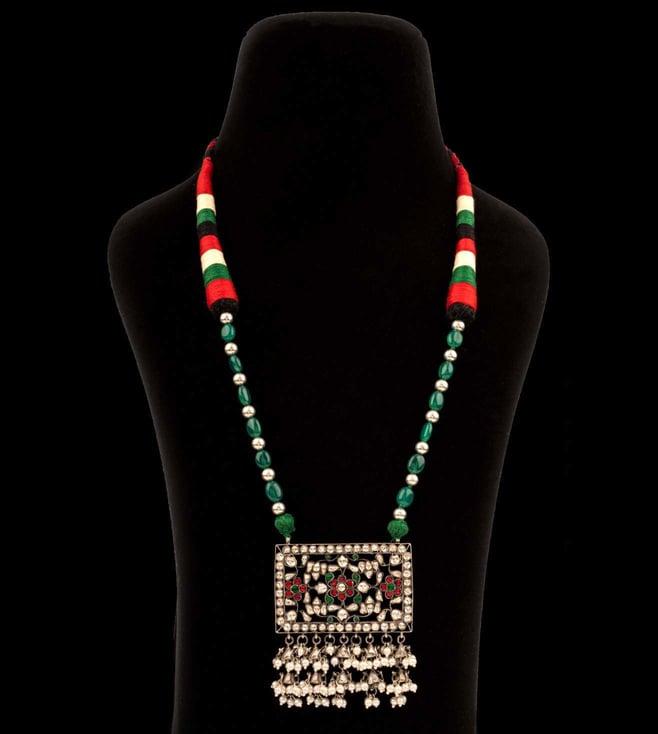 neeta boochra 925 sterling silver kundan necklace