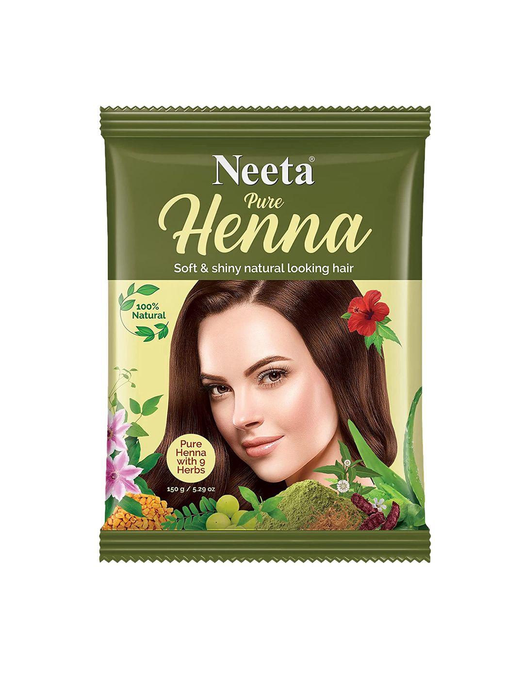 neeta pack of 2 100% pure natural & organic henna -150g each