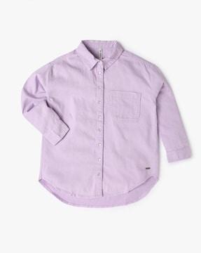 neffer cotton shirt with spread collar