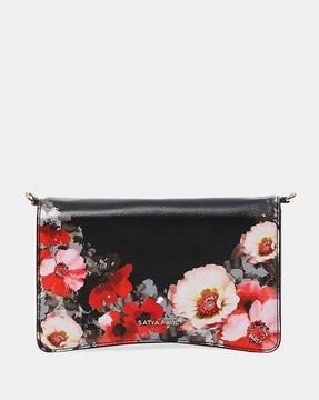 negative bloom clutch sling bag