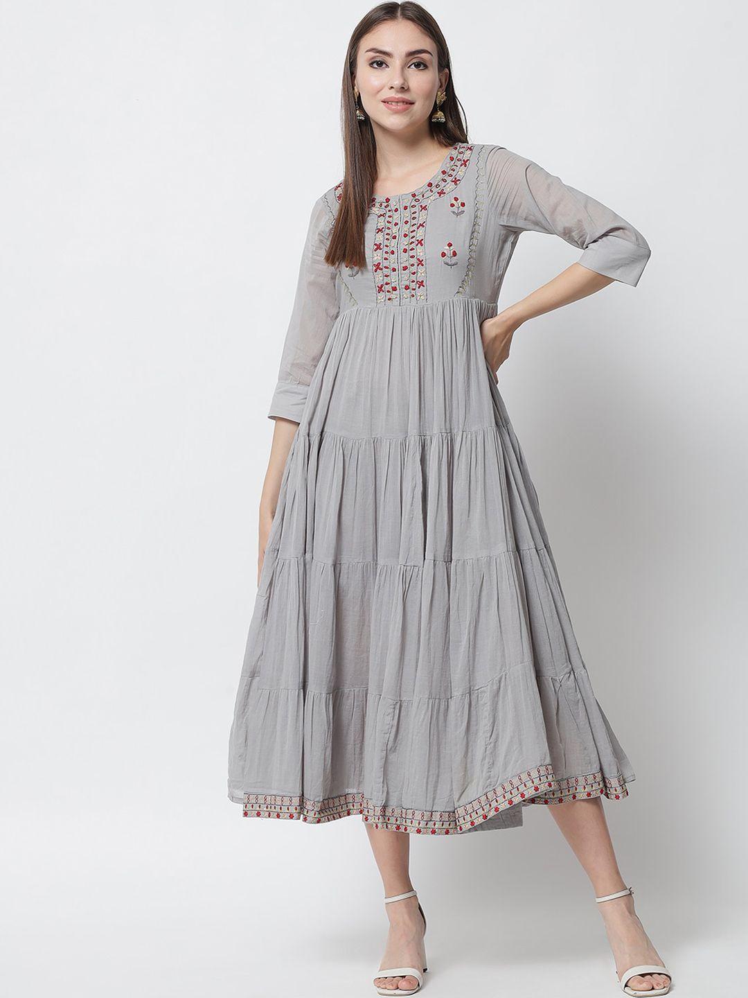 nehamta embroidered maxi dress