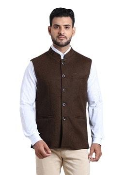 nehru jacket with welt pockets