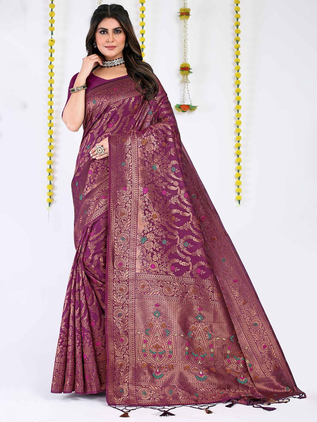 nency fashion  woven design zari banarasi saree