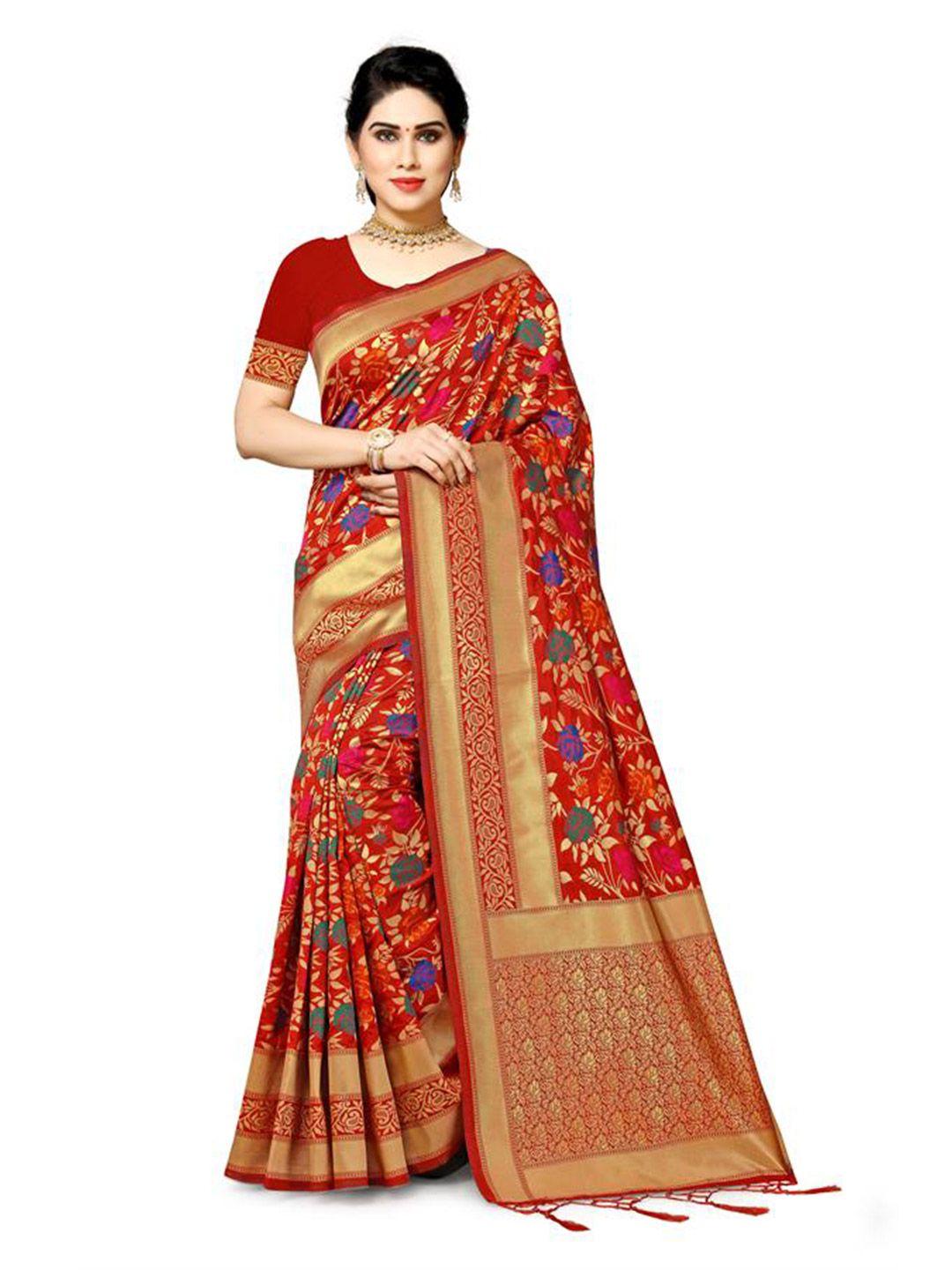 nency fashion woven design zari banarasi saree