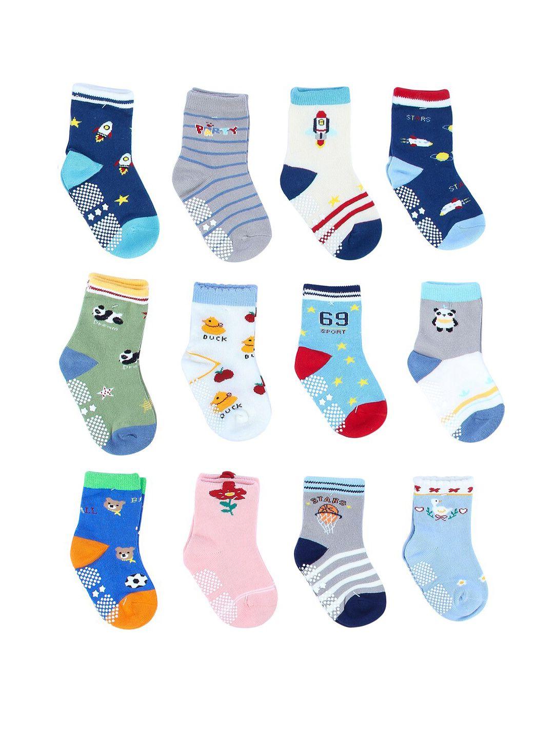 neobaby infants pack of 6 assorted cotton above ankle-length socks