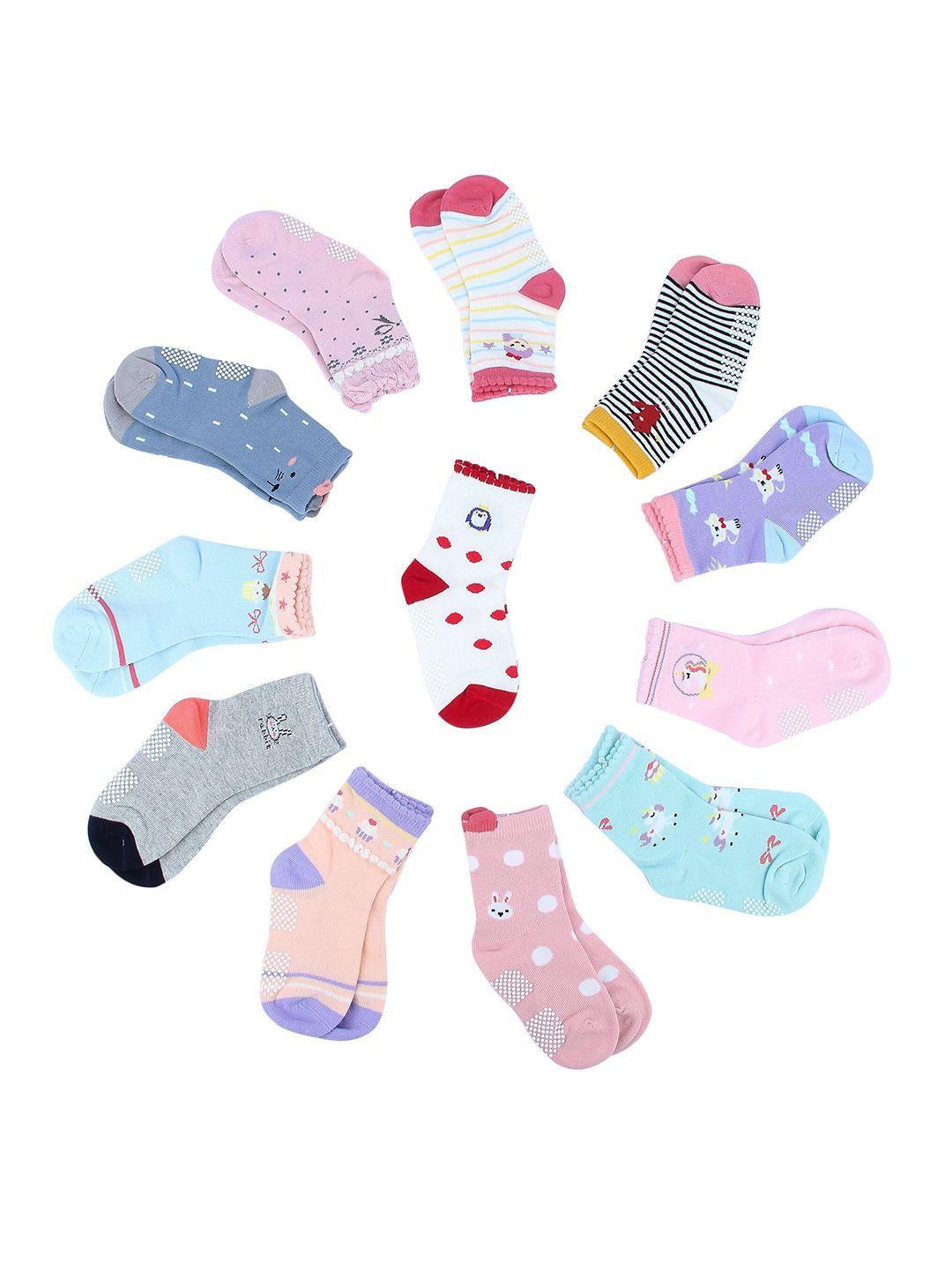 neobaby infants pack of 8  assorted ankle-length socks