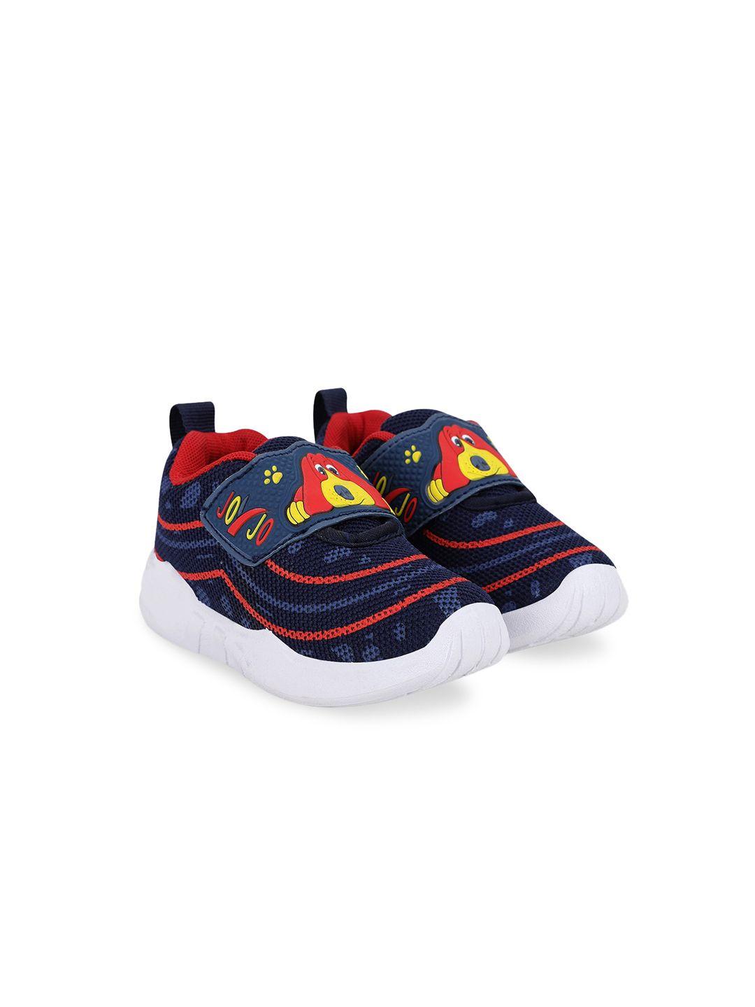 neobaby unisex kids navy blue woven design sneakers