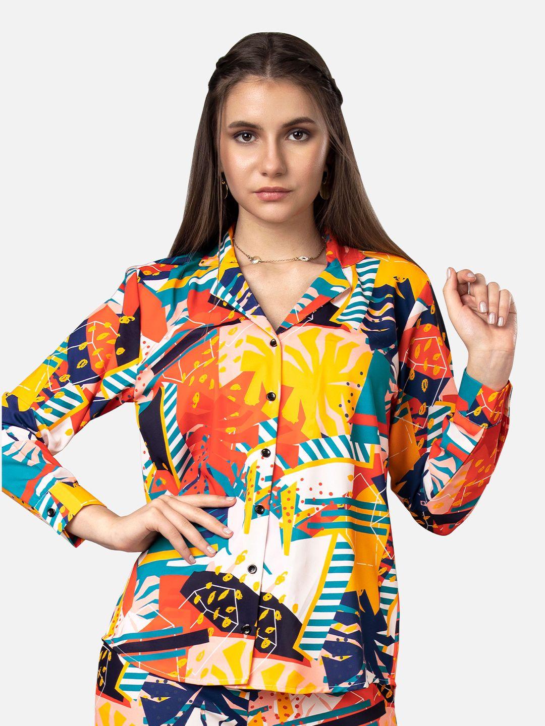 neofaa abstract printed casual shirt