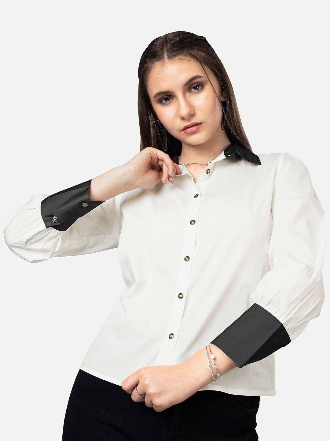 neofaa spread collar casual shirt