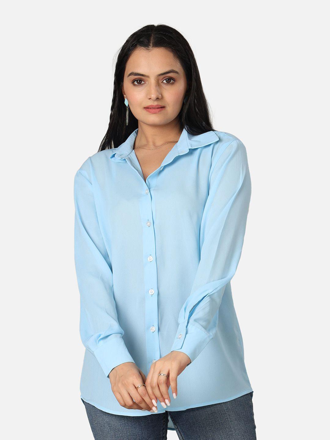 neofaa women custom semi sheer semiformal shirt