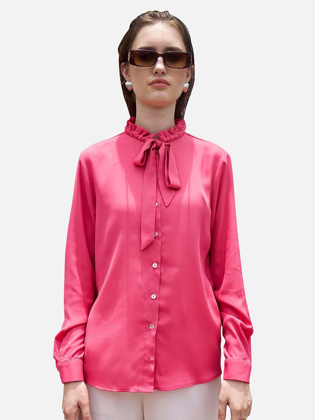 neofaa women pink casual shirt