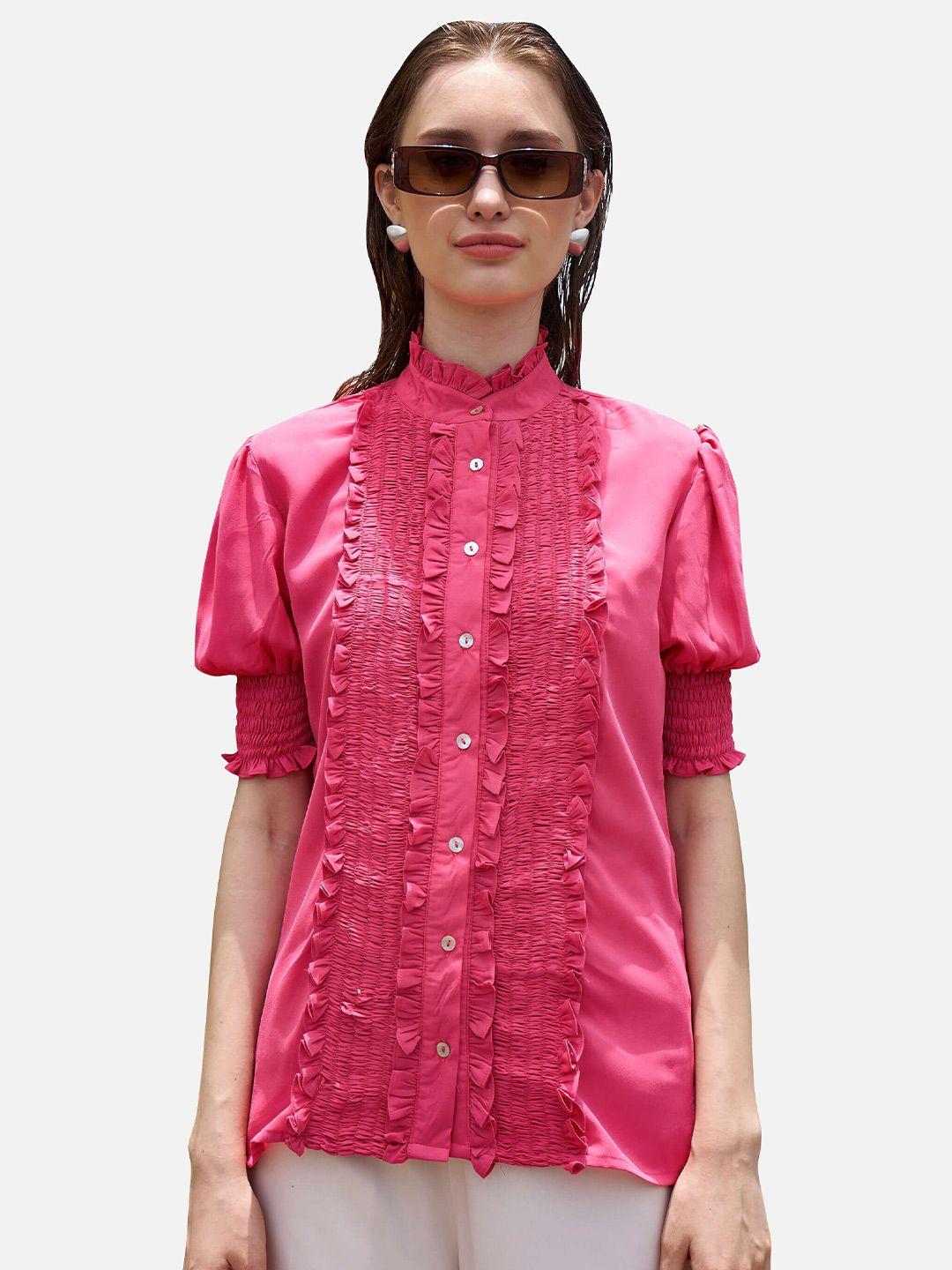 neofaa women pink casual shirt