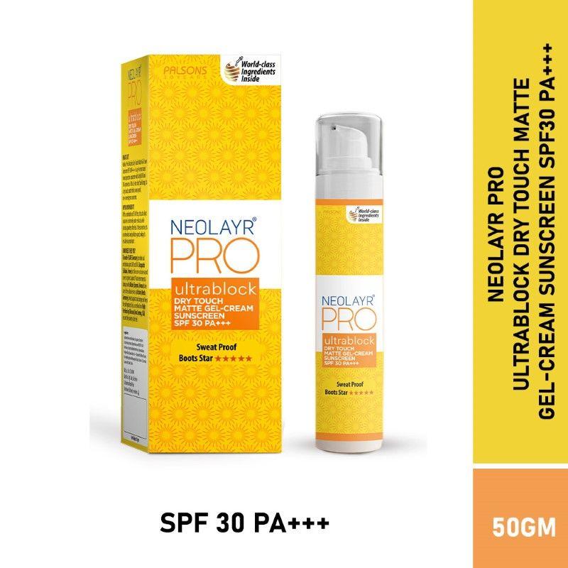 neolayr pro ultrablock dry touch matte gel-cream sunscreen spf 30 pa+++