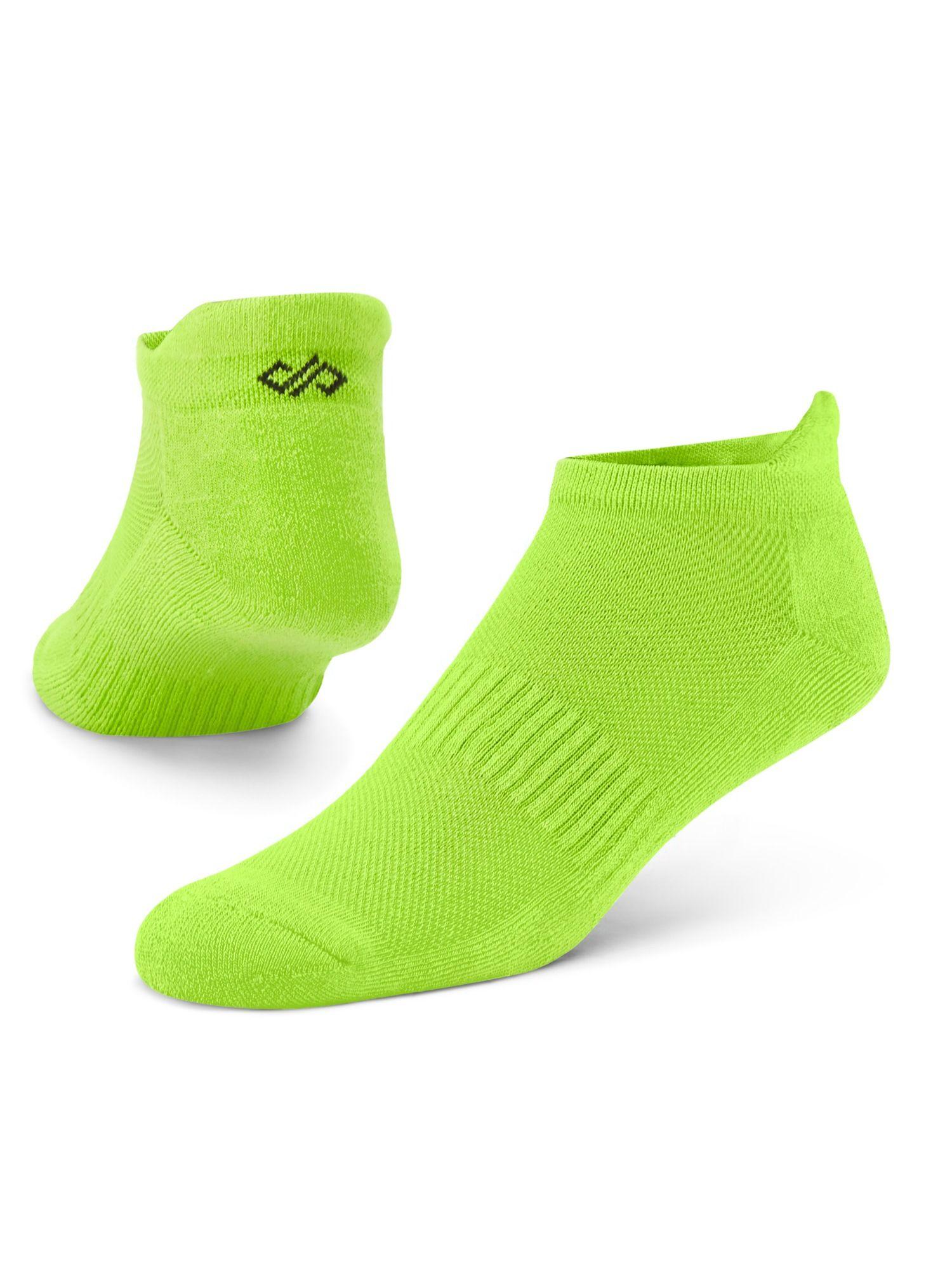 neon green solid men bamboo ankle length socks - free size