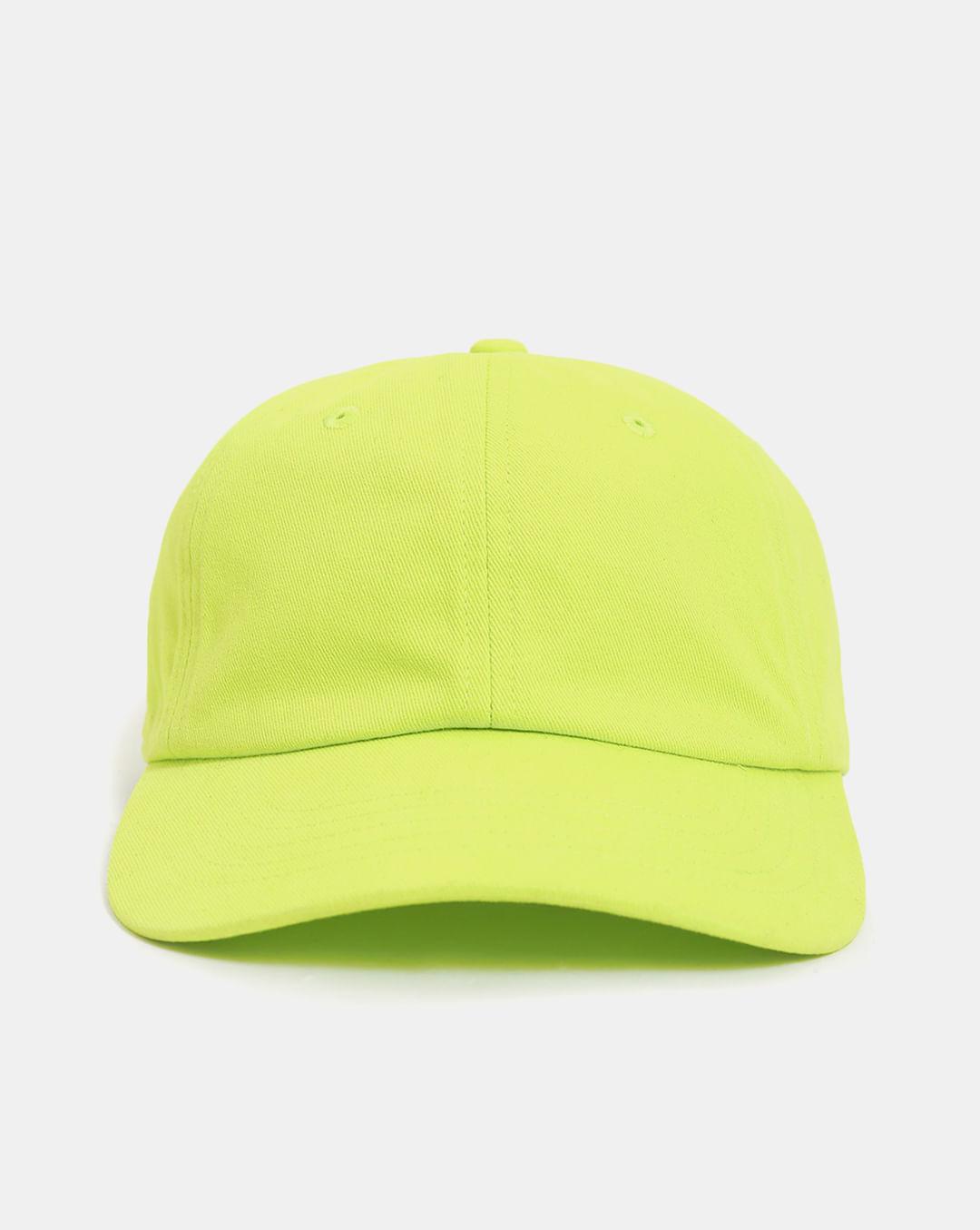 neon lime cotton cap