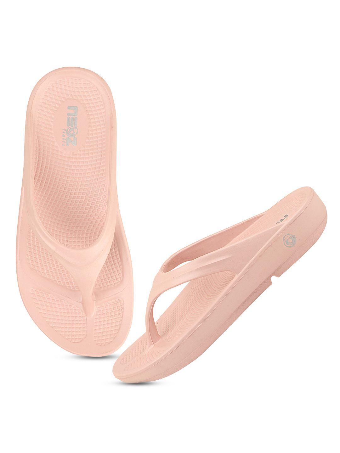 neoz women pink rubber slip-on