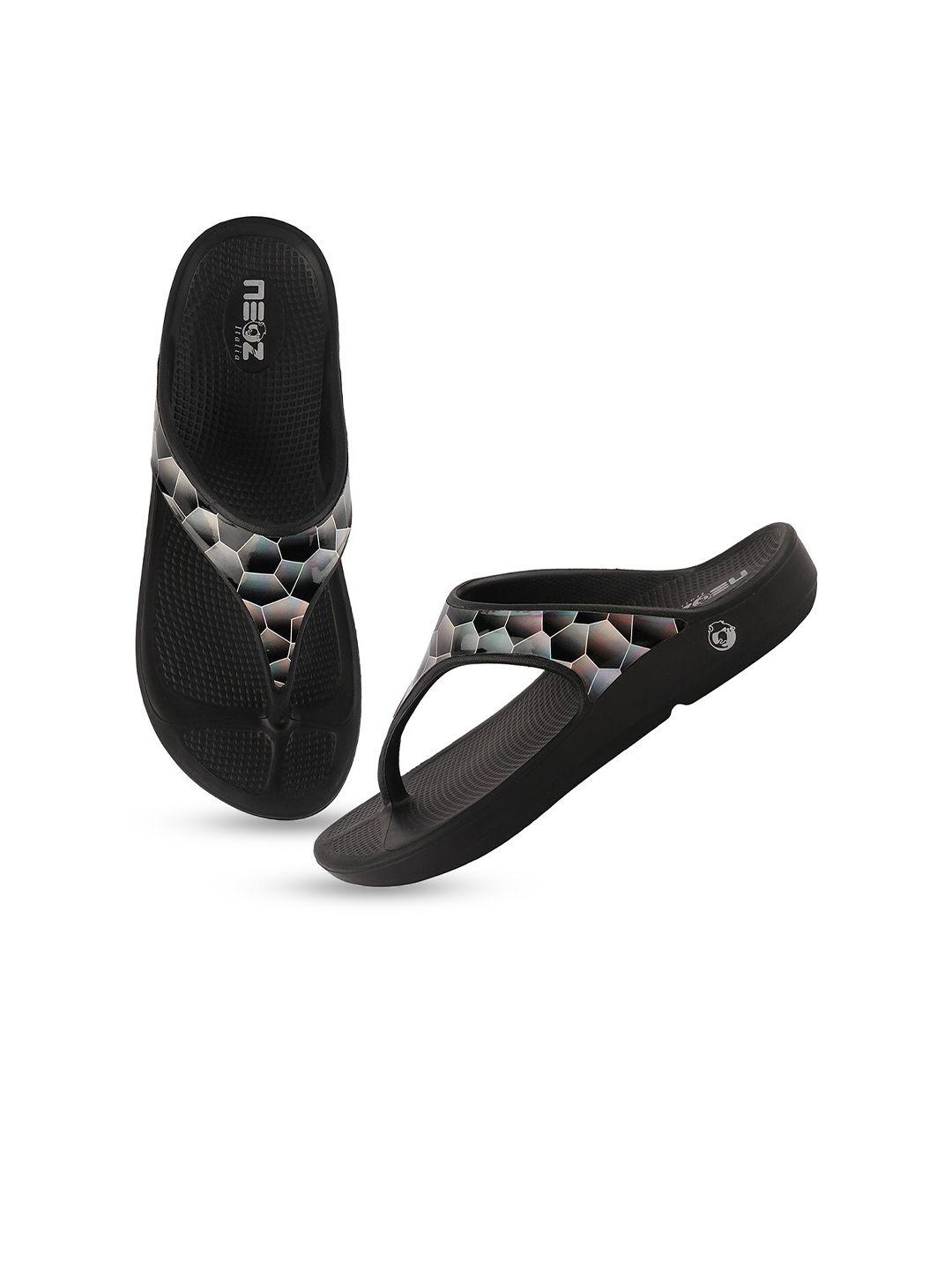 neoz women printed open toe levirex thong flip-flops