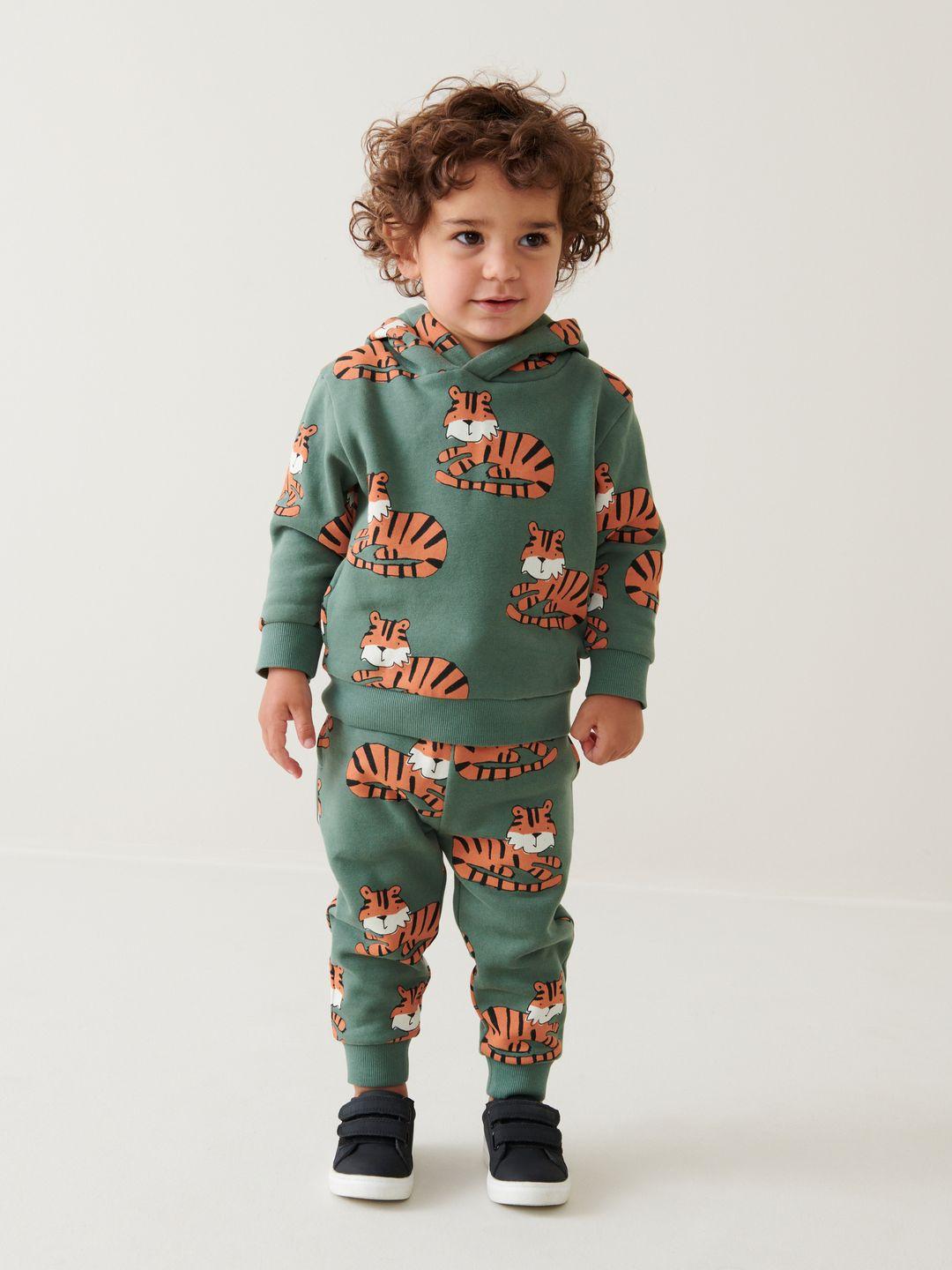 nepaxt boys printed pure cotton sweatshirt with joggers