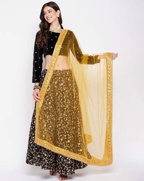 net dupatta with lace border