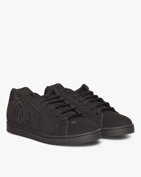 net lace-up sneakers with applique