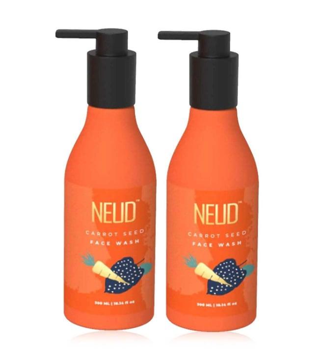 neud carrot seed premium face wash - 300 ml each (pack of 2)