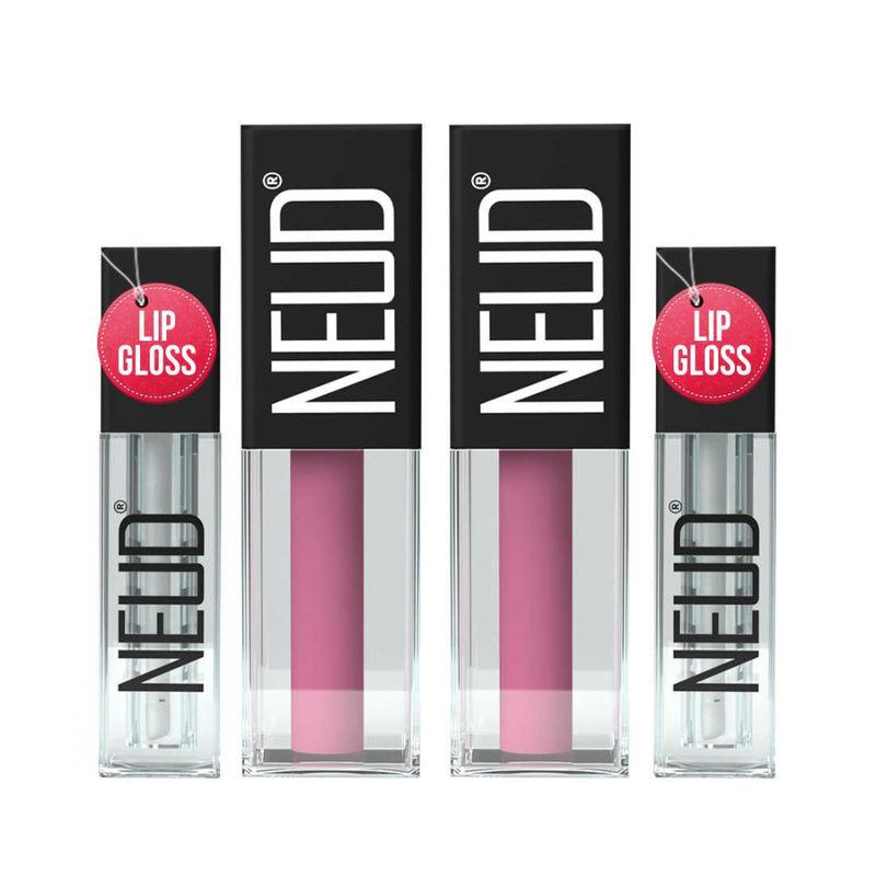 neud matte liquid lipstick supple candy smudge proof with free lip gloss - pack of 2