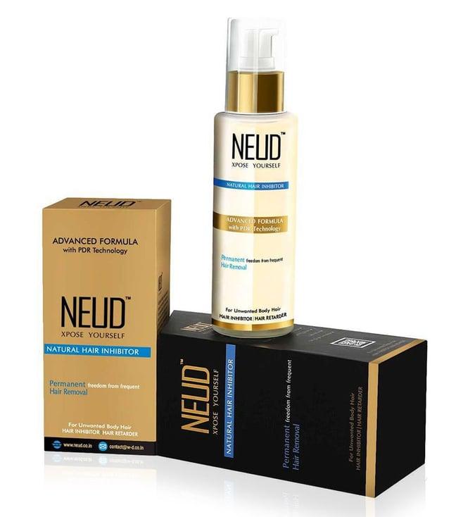 neud natural hair inhibitor for permanent reduction of unwanted hair in men & women - 1 pack - 80 gm