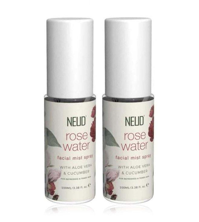 neud rose water facial mist spray for refreshed & toned skin - 100 ml each (pack of 2)