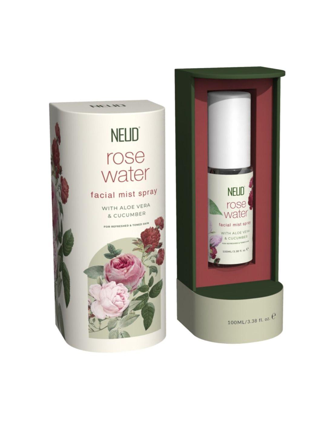 neud rose water facial mist spray with aloevera & cucumber 100 ml