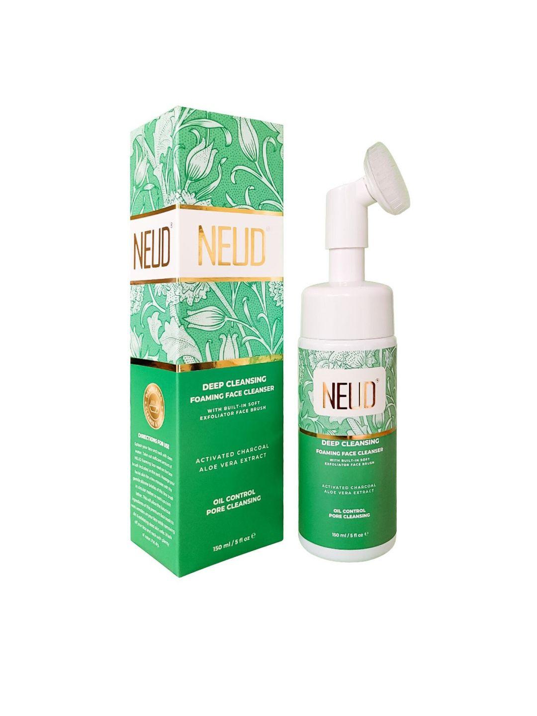 neud deep cleansing foaming face cleanser with activated charcoal & aloe vera 150 ml