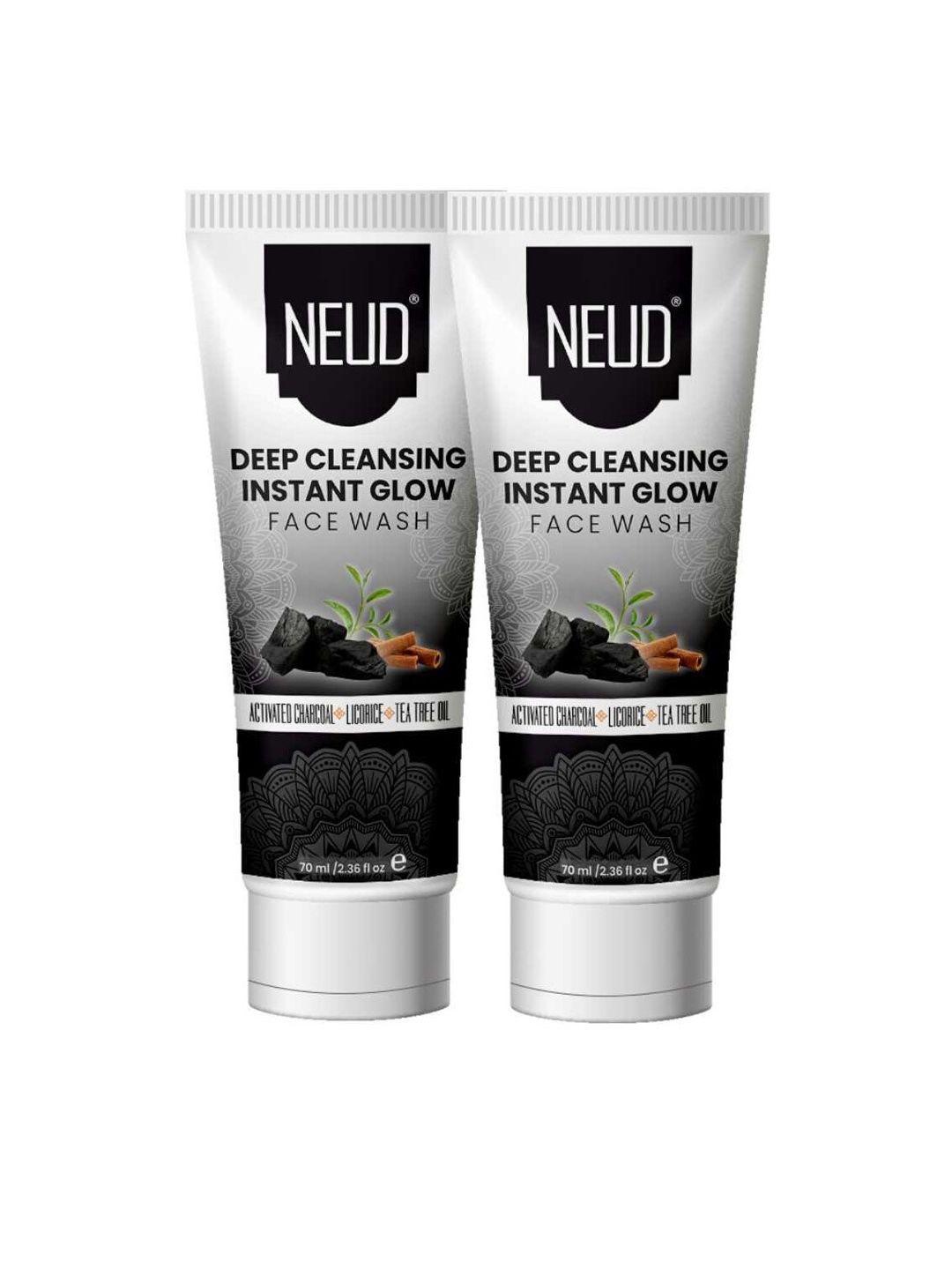 neud deep cleansing instant glow set of 2 face wash 70 ml each