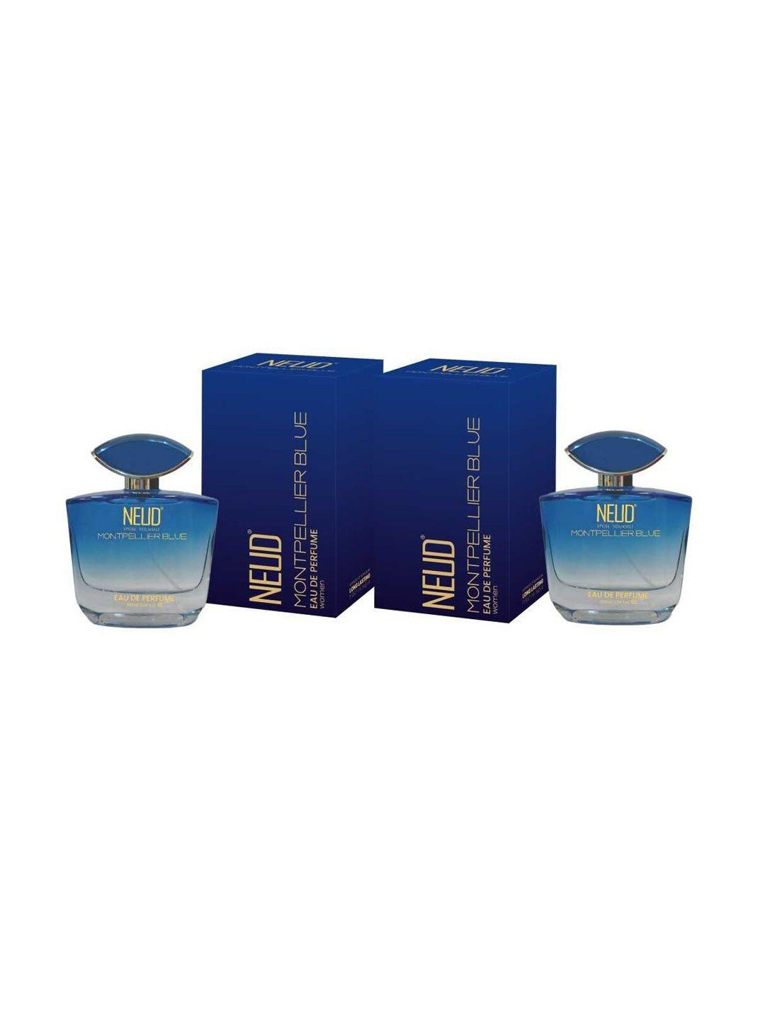 neud montpellier blue set of 2 long lasting eau de perfume 100 ml each