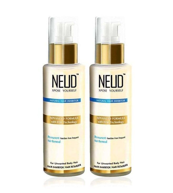 neud natural hair inhibitor for permanent reduction of unwanted hair (unisex) - 80gm each(pack of 2)
